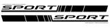 2PC Car Door Side Stripe Graphics Vinyl Sticker Sport Decal Universal 20" Model:093