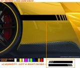 2pcs Side Racing Sport Stripe Body Graphic Car Vinyl Decor Sticker Decals 20"