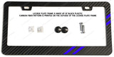 Racing Sport Stripe Blue Carbon Fiber License Plate Frame - OwnTheAvenue