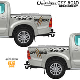 x2 Off Road 4x4 Lifted Pick Up Truck Claws Vinyl Decor Decal Graphics Kit