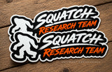 x2 Squatch Research Team Bigfoot Humor Model V01 Vinyl Sticker Decals 5"