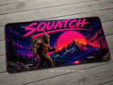 Squatch Bigfoot Funny Humor Synth Wave Mountains License Plate