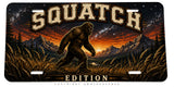 Squatch Edition Bigfoot Funny Humor Mountains Model V01 License Plate