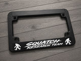 Squatch Research Team Humor Joke Motorcycle License Plate Frame