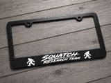 Squatch Research Team Bigfoot Funny Humor Slim License Plate Frame