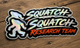 x2 Squatch Research Team Bigfoot Holographic Vinyl Sticker Decals 5"