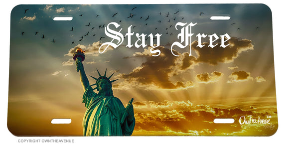 Stay Free America American Pro USA OwnTheAvenue License Plate Cover