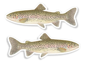 2x fish boat kayak canoe fishing steelhead vinyl sticker decal 4" long each - OwnTheAvenue