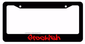 JDM Stockish Red Race Drift Low Turbo Black License Plate Frame (stckshRedFr8m) - OwnTheAvenue