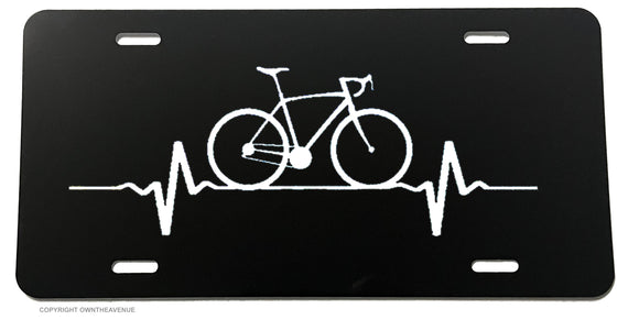 Street Bike Heartbeat Cycling Biking License Plate Cover