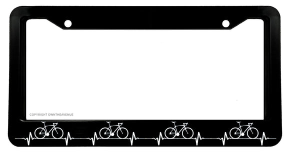 Street Bike Heartbeat Cycling Biking License Plate Frame - OwnTheAvenue