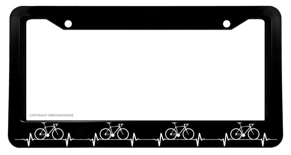 Street Bike Heartbeat Cycling Biking License Plate Frame