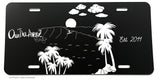 Surfing Beach Ocean Sunset Palm Trees OwnTheAvenue License Plate Cover - OwnTheAvenue