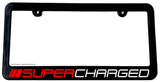 Supercharged Racing Stripes Hot Rod Muscle Car Truck License Plate Frame