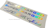 3Pcs Supercharged Muscle Car JDM Holographic Oil Slick Vinyl Sticker Decals 7" - OwnTheAvenue