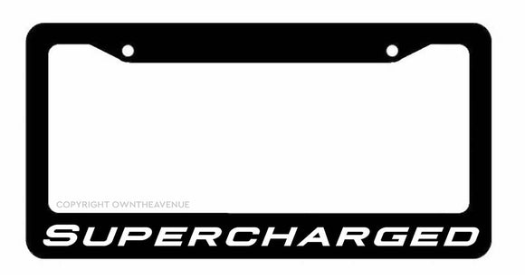 Supercharged License Plate Frame - Car Truck SUV Diesel JDM