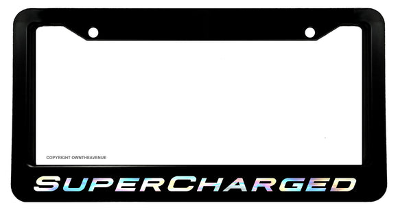 Supercharged Holographic Hologram Car Truck SUV Diesel JDM License Plate Frame