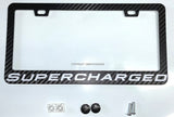 Supercharged Carbon Fiber JDM Racing Drifting License Plate Frame