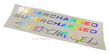 3Pcs Supercharged Muscle Car JDM Holographic Oil Slick Vinyl Sticker Decals 7" - OwnTheAvenue