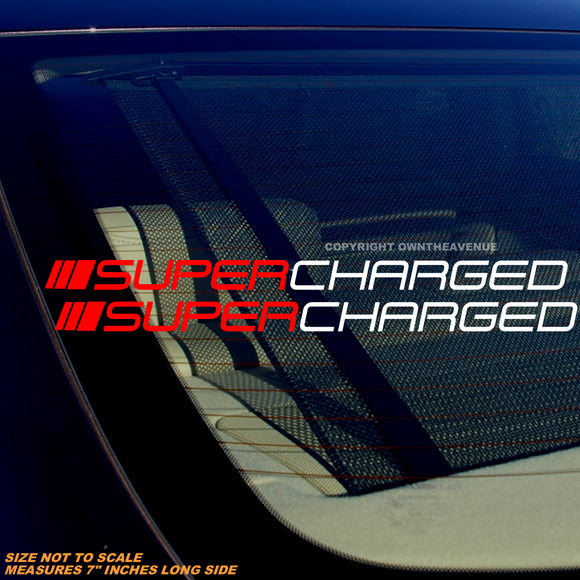 2Pcs Supercharged Muscle Car JDM Racing Drifting Lifted Truck Vinyl Decals 7