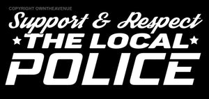 Support The Local Police Love Car Truck Sticker Decal White-01