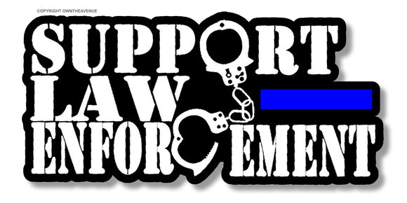 Support Police Law Enforcement Blue Color Decal Sticker 4