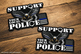 2Pcs Support Your Local Police Bald Eagle USA American Flag Sticker Decals 5" - OwnTheAvenue