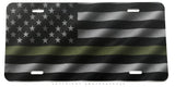 Support Military USA American Flag Auto Metal License Plate - OwnTheAvenue