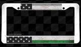 Subdued Vintage Style Support Military American Flag White License Plate Frame - OwnTheAvenue