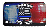 Support Your Local Police Rustic Style Motorcycle Metal License Plate - OwnTheAvenue