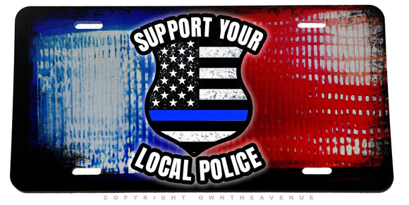 Support Police / Firefighters License Plate Covers