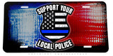 Support Your Local Police Rustic Style Metal License Plate - OwnTheAvenue