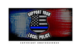 2Pcs Support Your Local Police Model V01 Vinyl Sticker Decals 4.5" - OwnTheAvenue