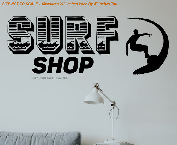 Surf Shop Indoor Wall Decor Decal Business Sign Surfing - 22