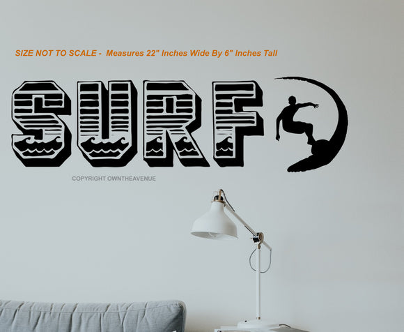 Surf Surfing Home Office Garage Wall Decor Decal - 22
