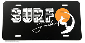 Surf Junkie Surfing Ocean License Plate Cover - OwnTheAvenue
