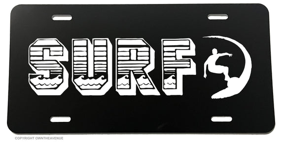 Surf Surfing Ocean Waves Car Truck Auto License Plate Cover V01 - OwnTheAvenue