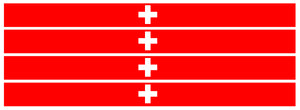 4x car stripe Switzerland racing flag bike moto swiss sticker decals 6" each - OwnTheAvenue