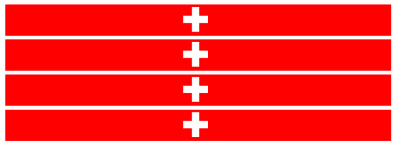 4x car stripe Switzerland racing flag bike moto swiss sticker decals 6