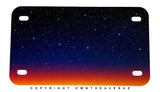 Galaxy Stars Outer Space Synth Wave Style Motorcycle Metal License Plate