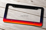 Stars Galaxy Outer Space Synth Wave Style Metal License Plate Frame