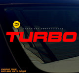 2 Pack - Turbo JDM Racing Drifting Vinyl Sticker Decals - Choose Your Sizes & Vinyl Color - OwnTheAvenue