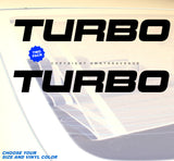 2 Pack - Turbo JDM Racing Drifting Vinyl Sticker Decals - Choose Your Sizes & Vinyl Color - OwnTheAvenue