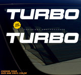 2 Pack - Turbo JDM Racing Drifting Vinyl Sticker Decals - Choose Your Sizes & Vinyl Color - OwnTheAvenue