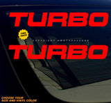 2 Pack - Turbo JDM Racing Drifting Vinyl Sticker Decals - Choose Your Sizes & Vinyl Color - OwnTheAvenue