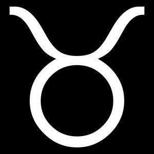 Taurus Bull Zodiac Sign Logo Car Astrological Astrology Vinyl Decal 4" White