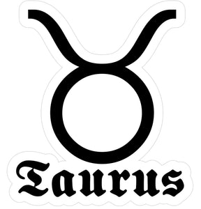 Taurus Bull Zodiac Sign Car Astrological Astrology Vinyl Sticker Decal 3.75"