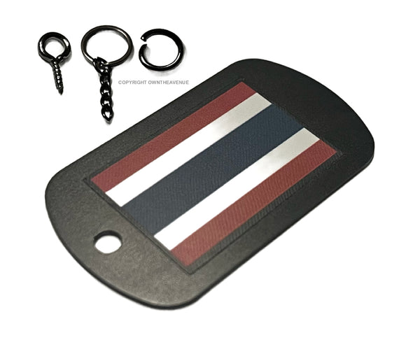 Thailand Thai Country Flag Keychain Necklace Metal Tag - OwnTheAvenue