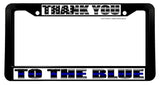 Thank You To The Blue Support Police Grunge USA Flag License Plate Cover - OwnTheAvenue