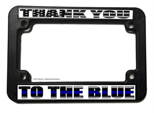 Support Police Grunge USA Flag Biker Bopper Chopper Motorcycle License Plate Frame - OwnTheAvenue